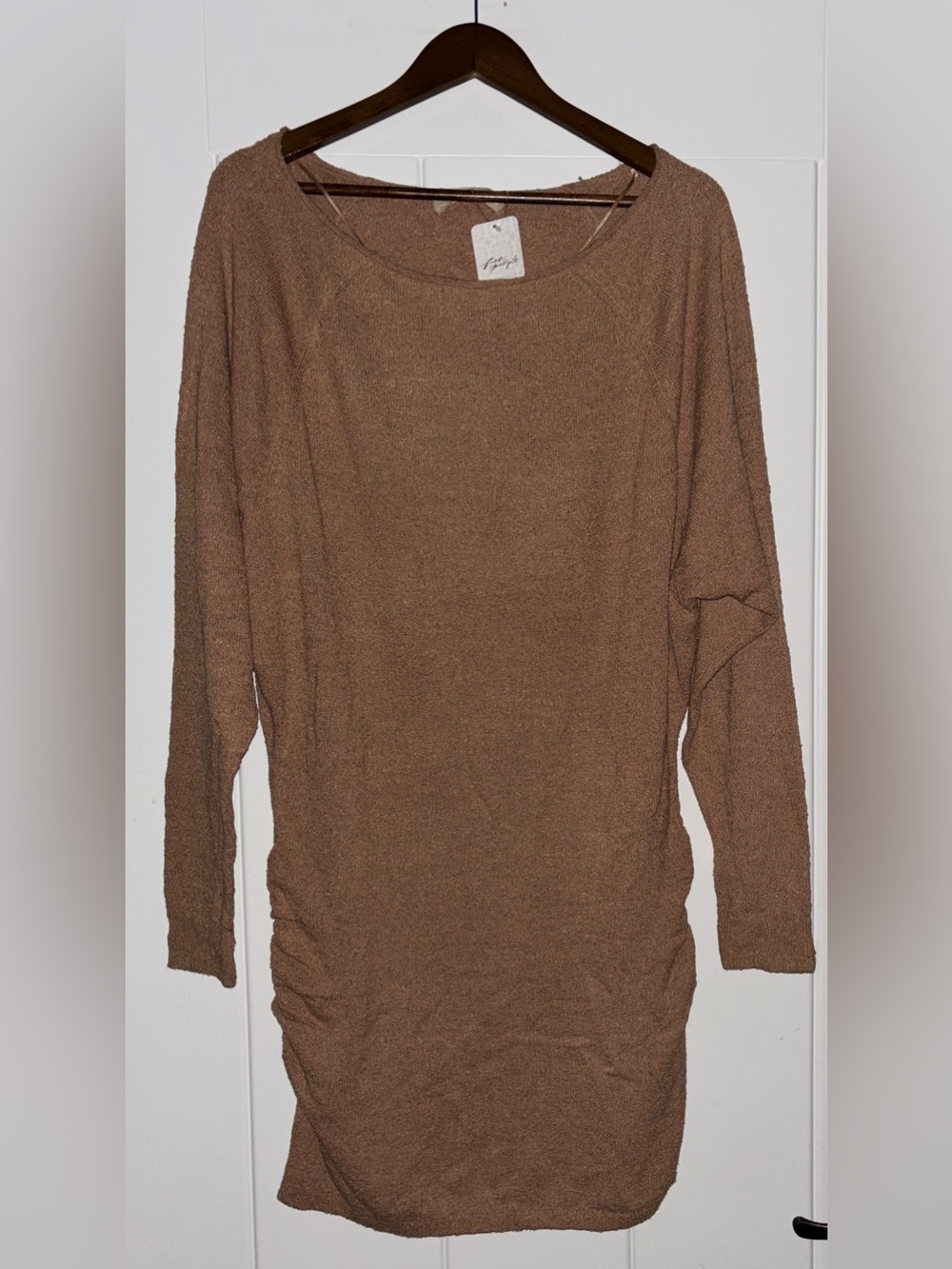 Free People‎ By Free-est Double Take Sweater Knit Mini Fitted Dress Women XL NEW